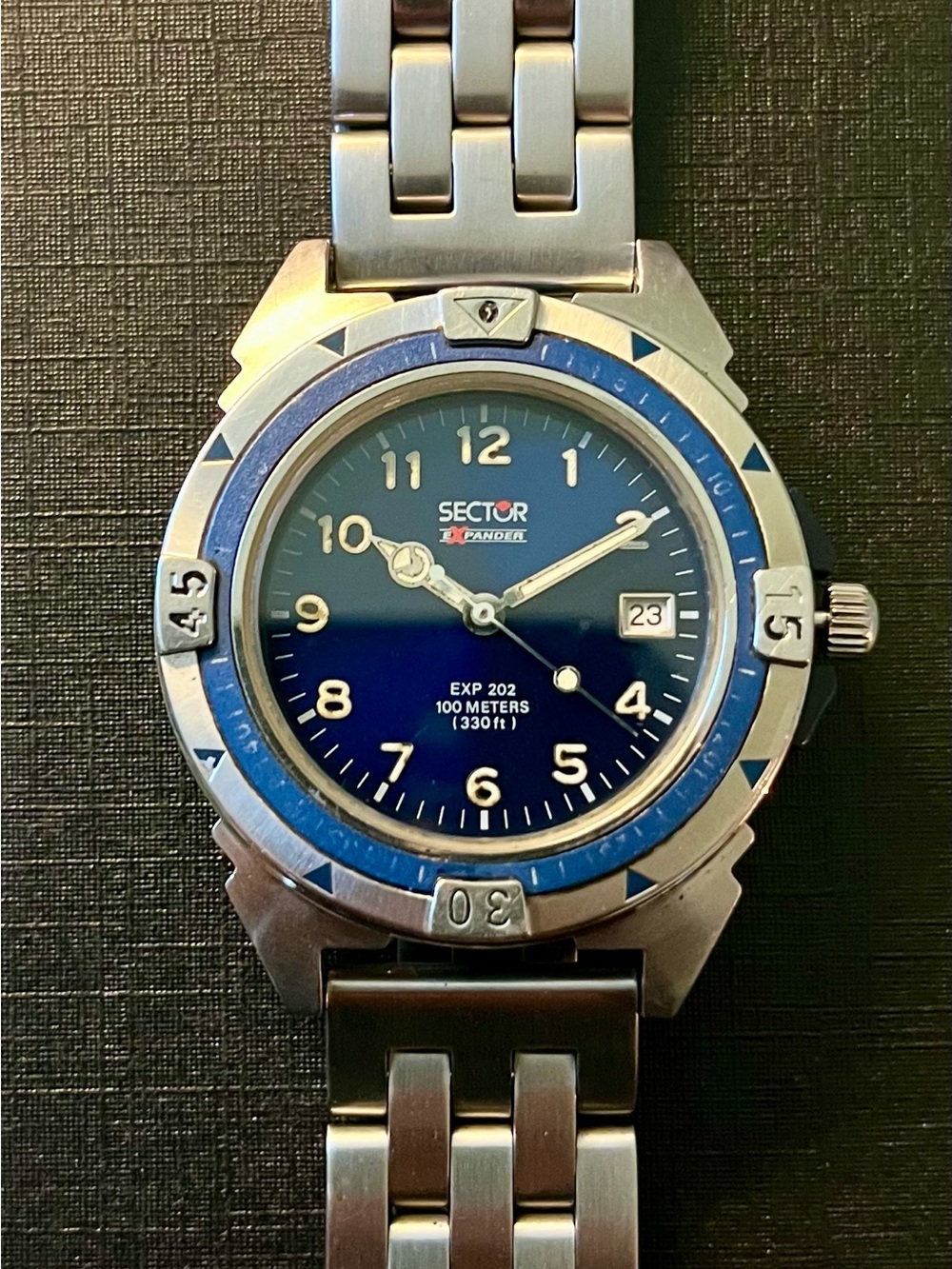 Sector Expander Men's Stainless Steel Watch - Blue Dial